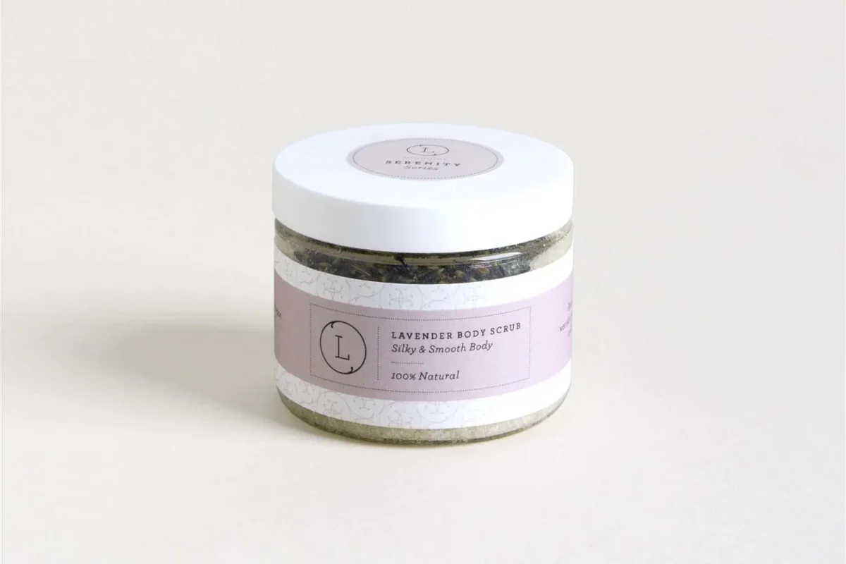 Natural Body Scrub, Lavender Body Salt Scrub - Image 1