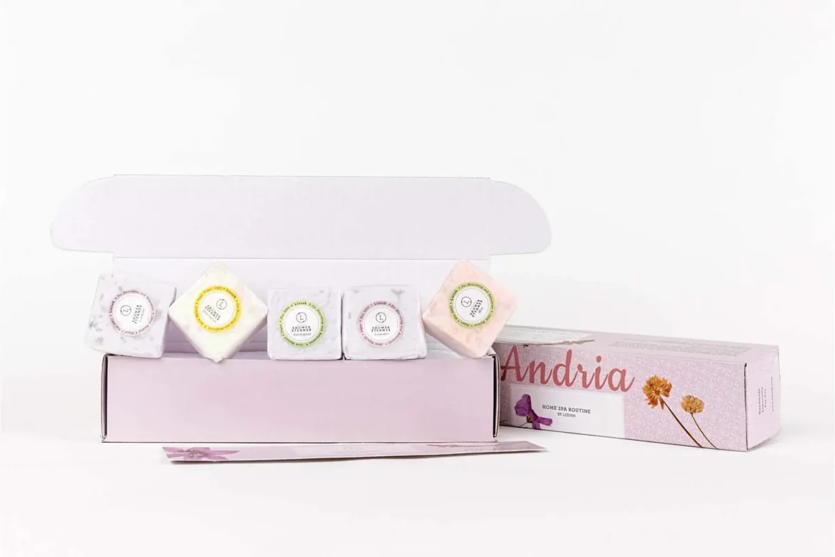Shower Steamers Gift Set - 5 Big Fizzies, Cheer Up Package - Image 2