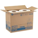 Pacific Blue Basic Jumbo Jr. High-Capacity Toilet Paper - 2 Ply - 3.50" x 1000 ft - White - Fiber - 8 / Carton - Image 7