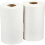 Pacific Blue Basic Jumbo Jr. High-Capacity Toilet Paper - 2 Ply - 3.50" x 1000 ft - White - Fiber - 8 / Carton - Image 9