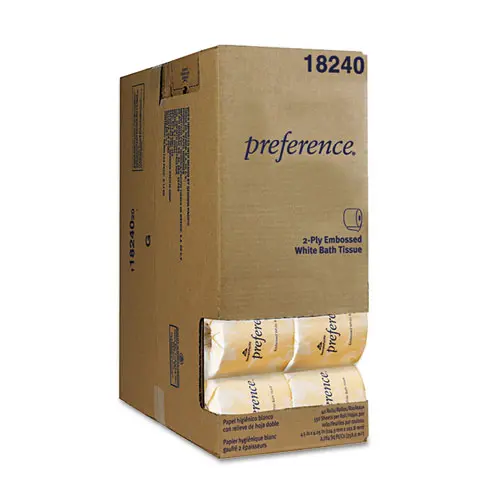 Pacific Blue Select Standard-Roll Embossed Toilet Paper - 2 Ply - 4" x 4.05" - 550 Sheets/Roll - White - 40 / Carton