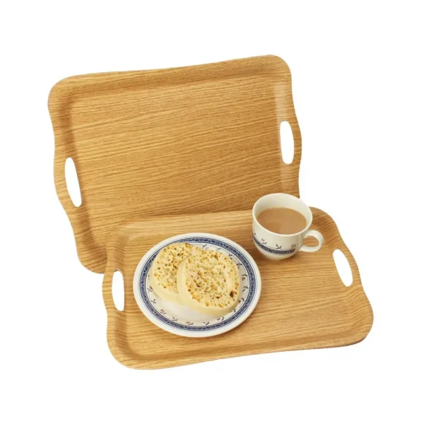 Lifemax Non-Slip Tray (Oak) - Spill-Proof and Durable