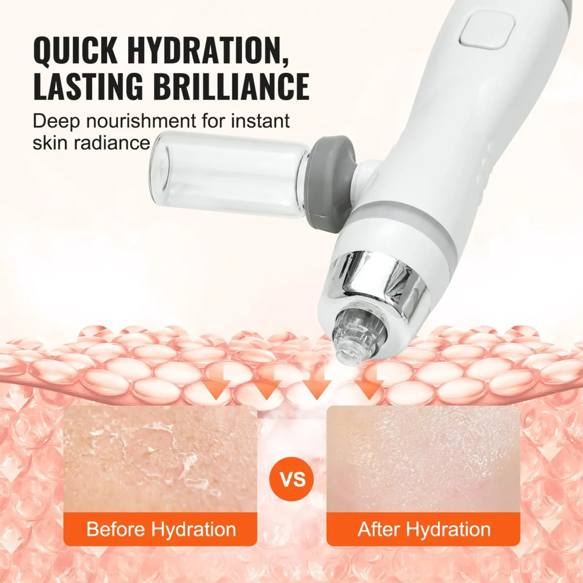 VEVOR 8 in 1 Hydrogen Oxygen Facial Machine, Professional Hydrafacial Machine for Spa, Hydro Facial Cleansing Rejuvenation Machine with 8 in LCD Screen, Microcurrent Probe, Bipolar RF Radiofrequency - Image 3
