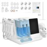 VEVOR 8 in 1 Hydrogen Oxygen Facial Machine, Professional Hydrafacial Machine for Spa, Hydro Facial Cleansing Rejuvenation Machine with 8 in LCD Screen, Microcurrent Probe, Bipolar RF Radiofrequency - Image 8