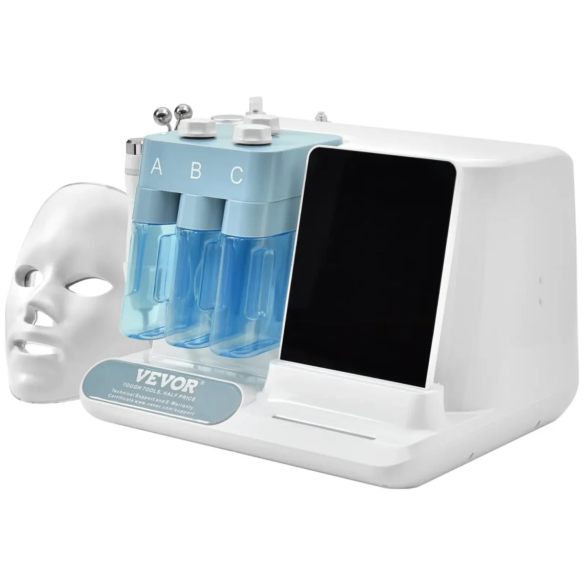 VEVOR 8 in 1 Hydrogen Oxygen Facial Machine, Professional Hydrafacial Machine for Spa, Hydro Facial Cleansing Rejuvenation Machine with 8 in LCD Screen, Microcurrent Probe, Bipolar RF Radiofrequency - Image 10