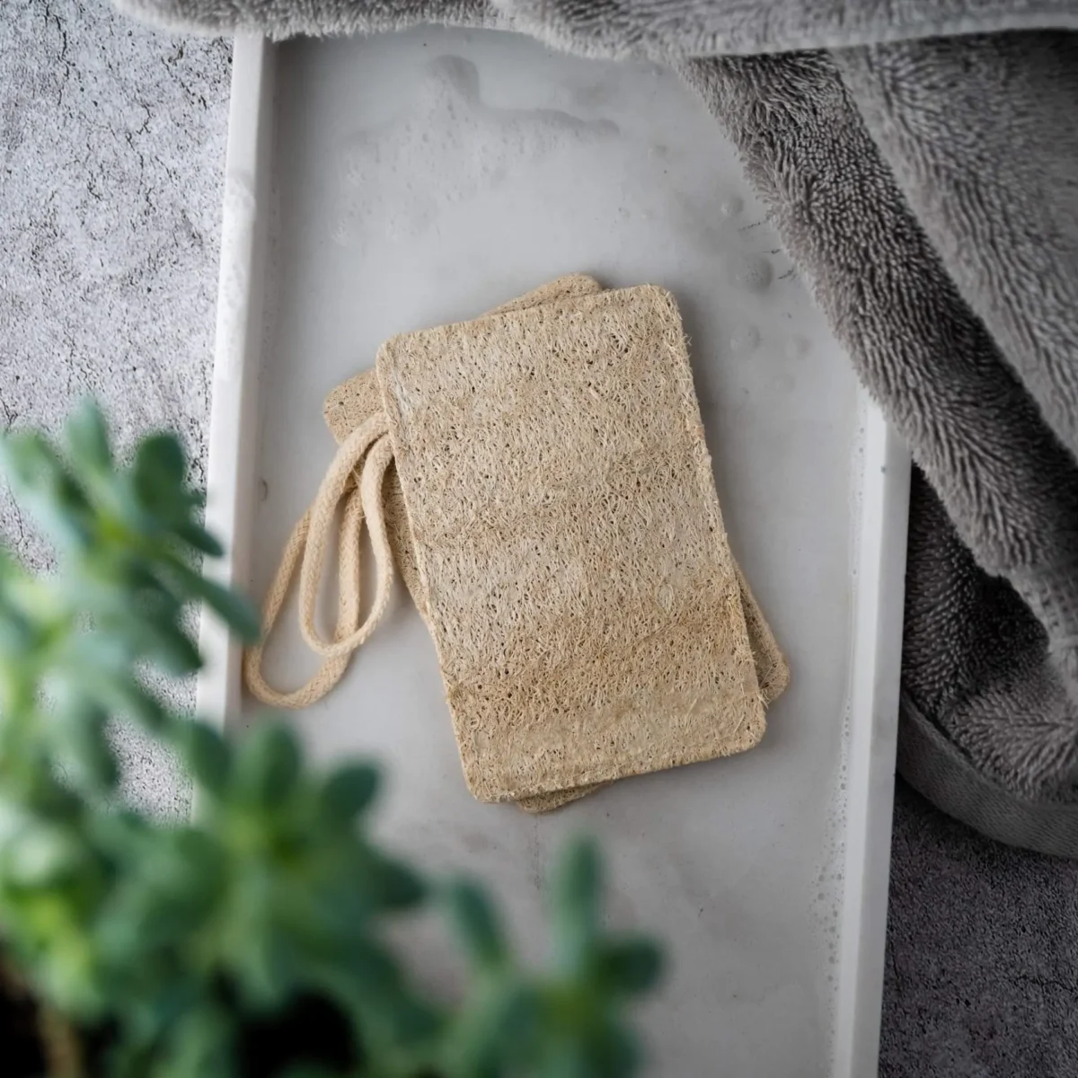Natural Loofah Pad 2-Pack - Image 2