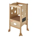 VEVOR Tower Step Stool, Foldable Toddler Kitchen Stool Helper, 3-Level Adjustable Height Toddler Step Stools with Safety Net, Solid Wood Kids Standing Tower Learning Stool for Kitchen Bedroom Bathroom - Image 9