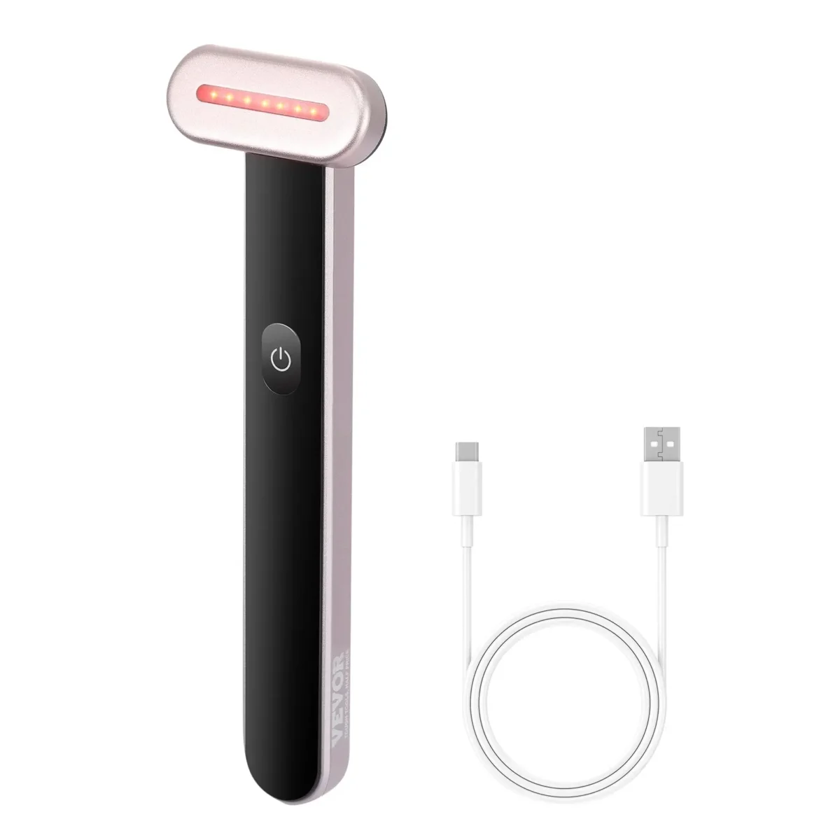 VEVOR Red Light Therapy Wand for Face and Neck, 3-in-1 LED Facial Wand Red Light Therapy Device with Heating Therapy| Vibrating Facial Massage, Portable LED Beauty Wand - Image 8