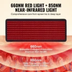 VEVOR Red Light Therapy Mat for Body, 400PCS 3-Chip LED Light Therapy Pad with Controller, 10Hz Pulse, 5-30 Min Timer, 660nm Red & 850nm Near Infrared Light Therapy Blanket for Pain Relief, Skin Healt - Image 2