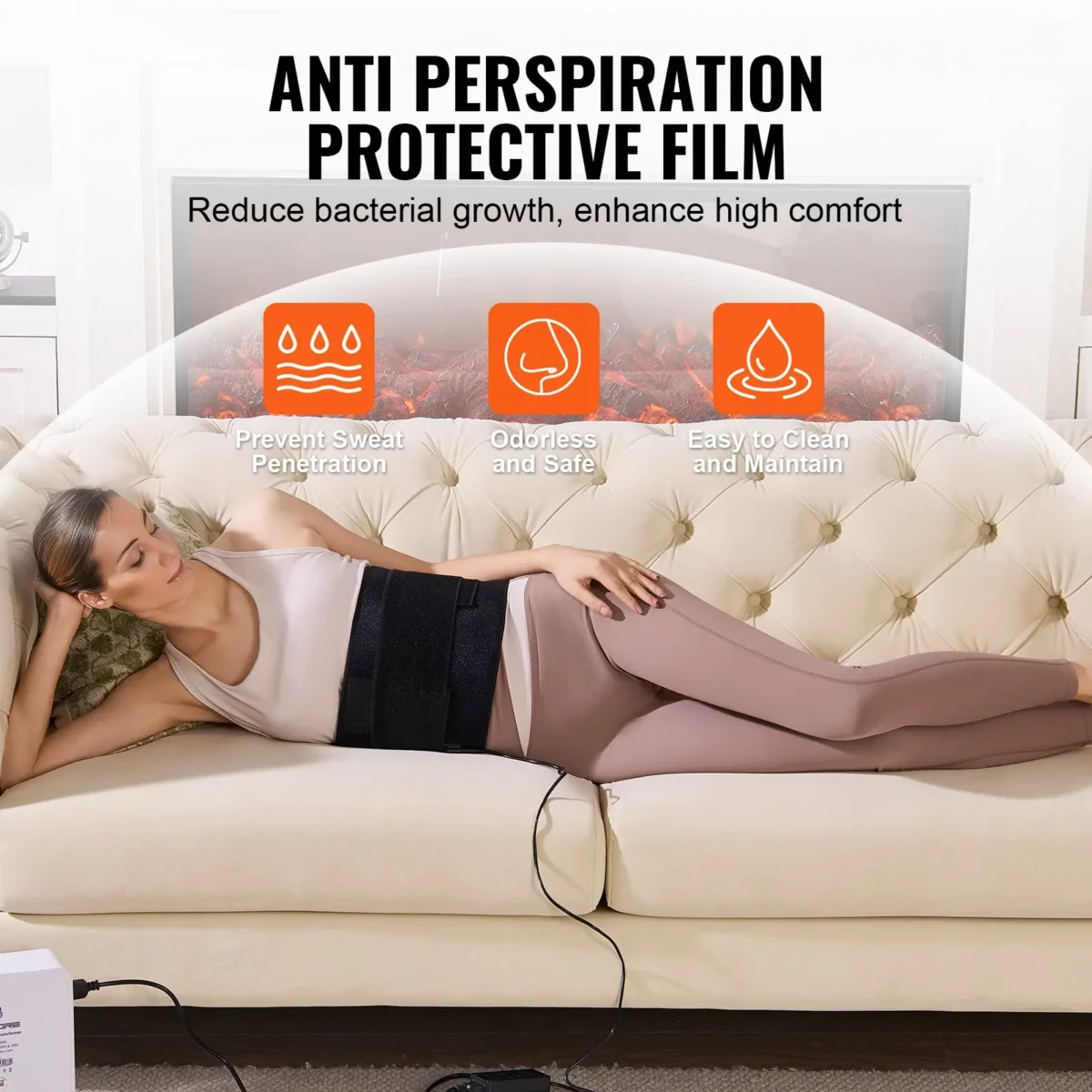 VEVOR Red Light Therapy Mat for Body, 400PCS 3-Chip LED Light Therapy Pad with Controller, 10Hz Pulse, 5-30 Min Timer, 660nm Red & 850nm Near Infrared Light Therapy Blanket for Pain Relief, Skin Healt - Image 4