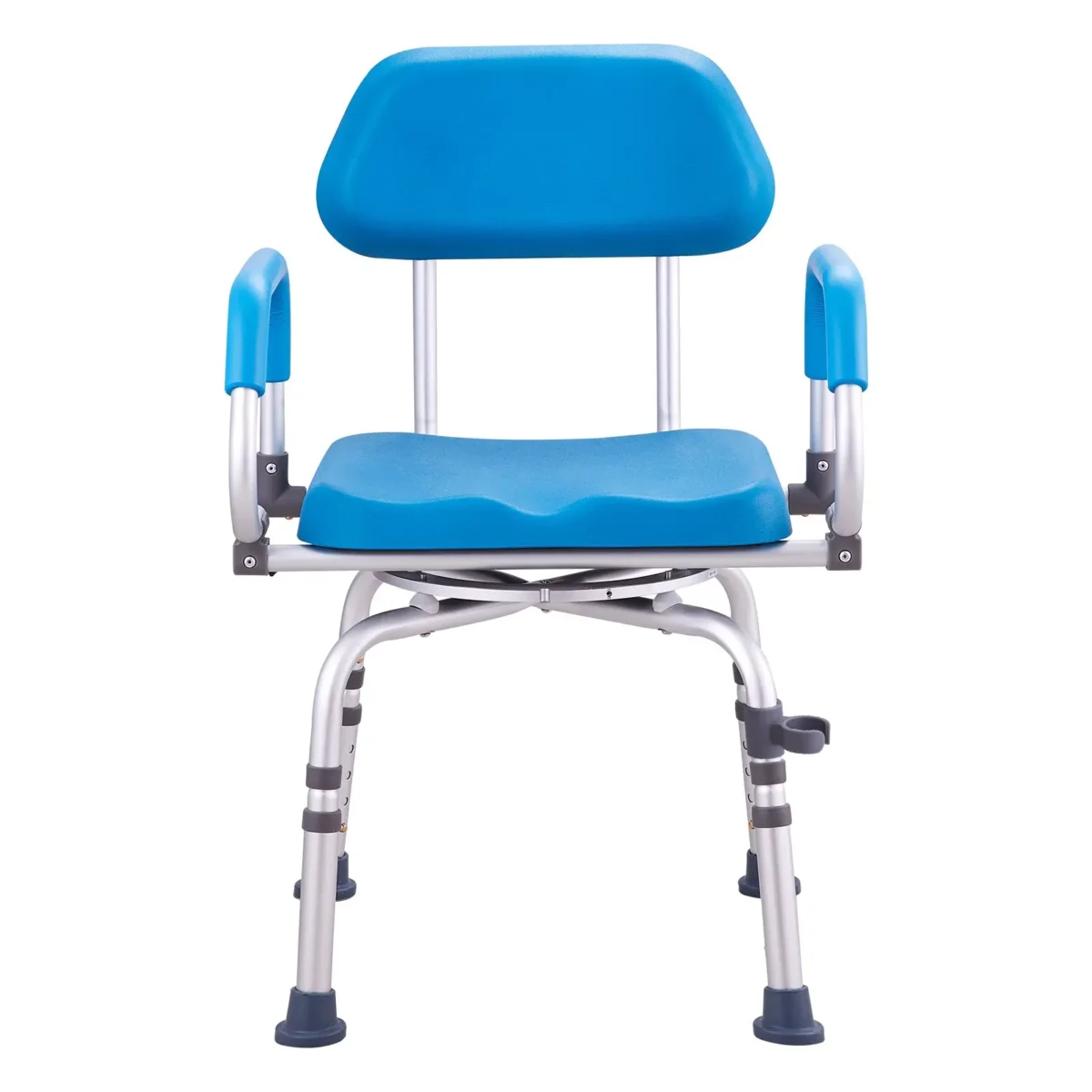 VEVOR Swivel Shower Chair 360 Degree, Adjustable Shower Seat with Pivoting Arms & Padded Bath Seat for Inside Shower or Tub, Non-Slip Rotating Bathtub Chair for Elderly Disabled, 300LBS Capacity - Image 8