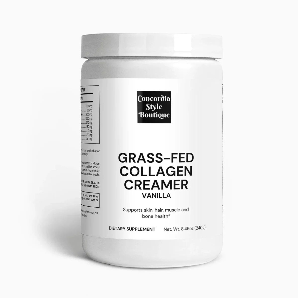 Grass-Fed Collagen Creamer (Vanilla) - Image 1